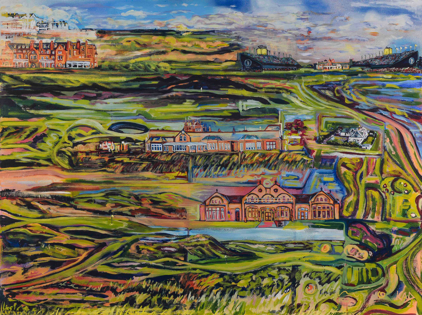 Royal Troon golf course painting