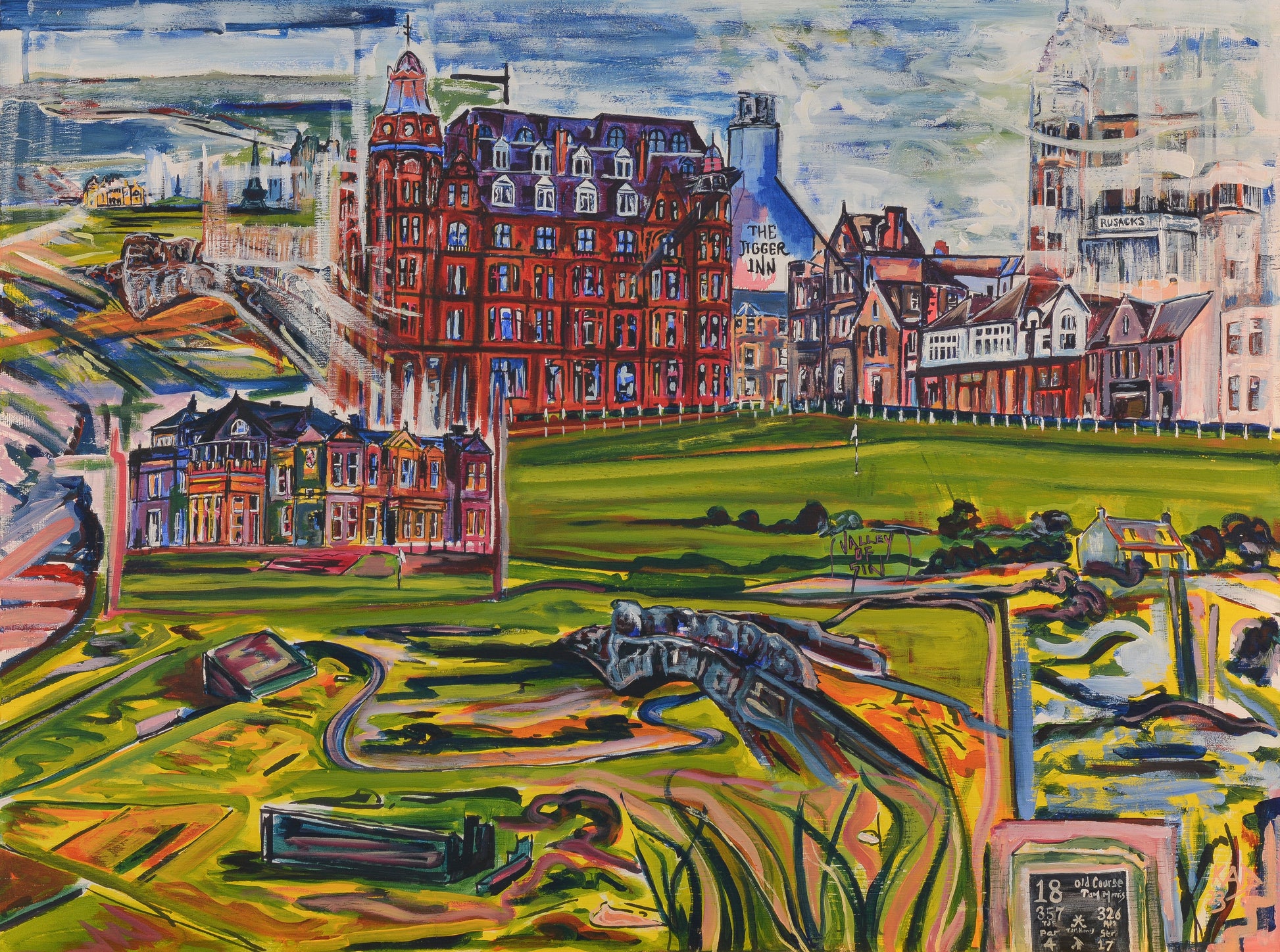 The Old course St Andrews painting.